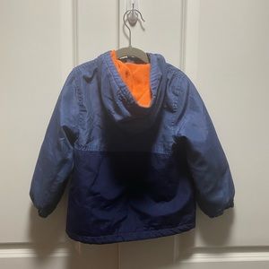 4T- Toddler Boys Fleece-Lined Jacket (Carter’s)- Blue and Orange